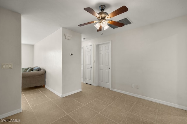 empty room with ceiling fan