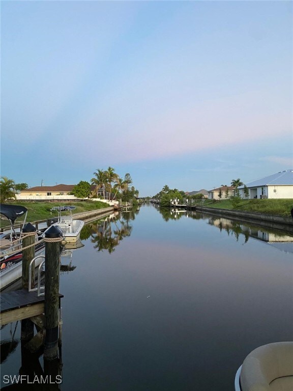 water view with a dock