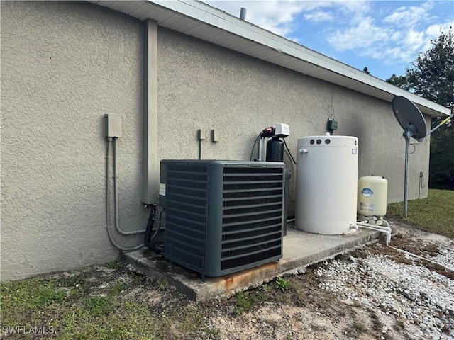 exterior details with central air condition unit