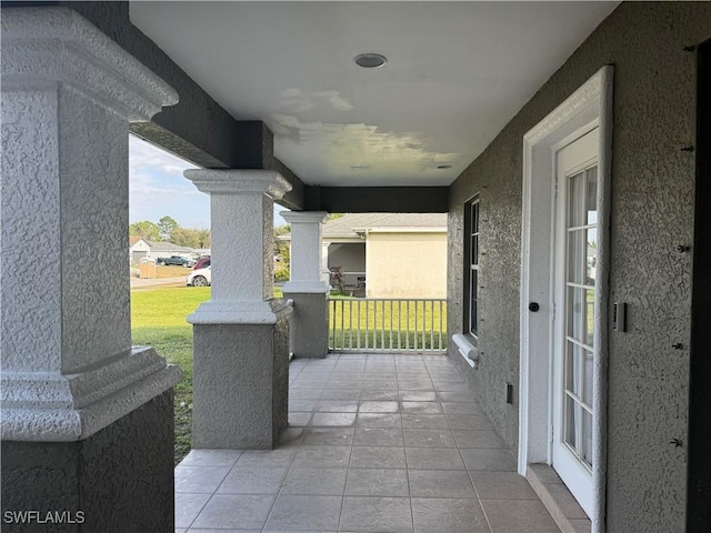 view of patio with a porch