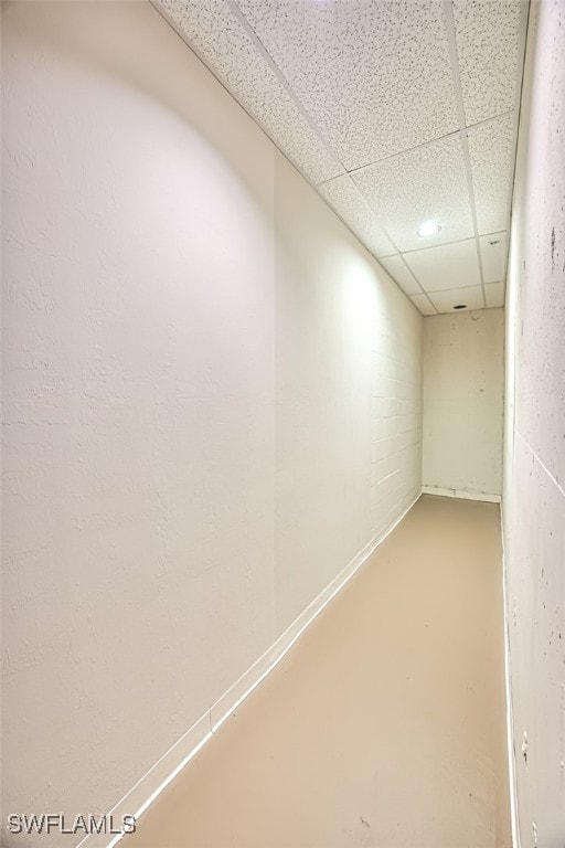 interior space featuring a paneled ceiling