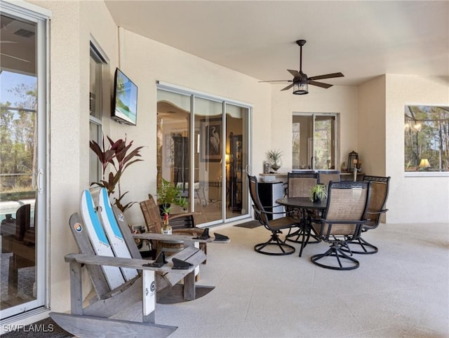 20838 Torre Del Lago St, Estero, FL 33928 - view of patio / terrace featuring ceiling fan and outdoor dining area