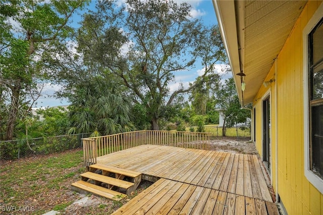 view of wooden deck