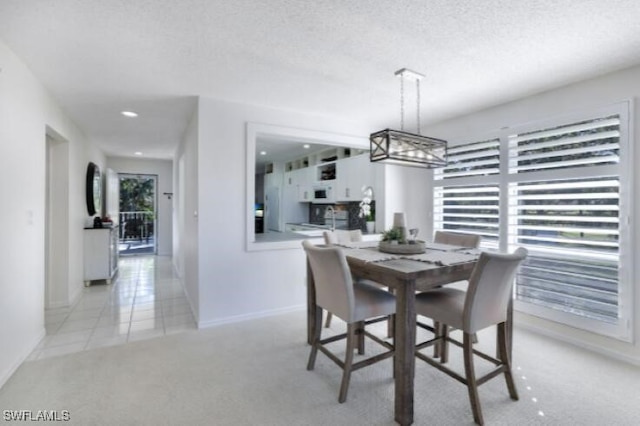 view of tiled dining area