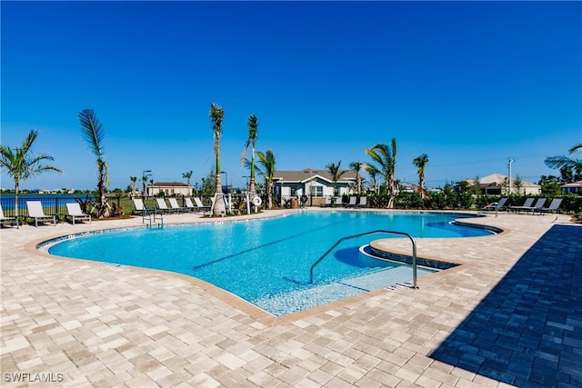 view of pool featuring a patio area