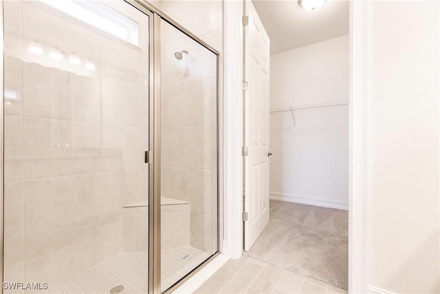 bathroom with walk in shower