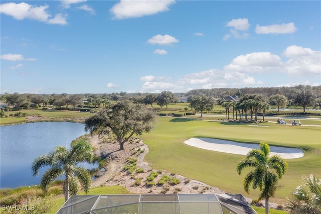 surrounding community featuring a water view