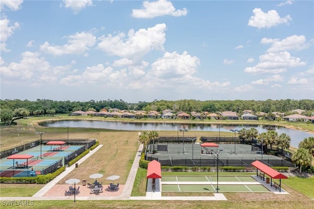 view of property's community featuring a water view