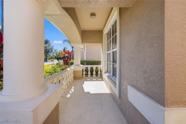 balcony with covered porch