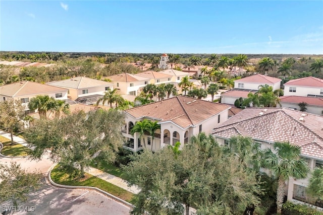 bird's eye view featuring a residential view