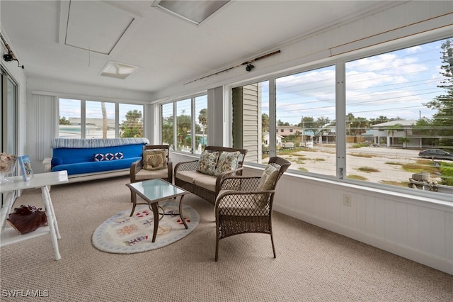 sunroom with plenty of natural light