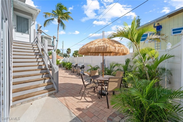 view of patio / terrace featuring grilling area