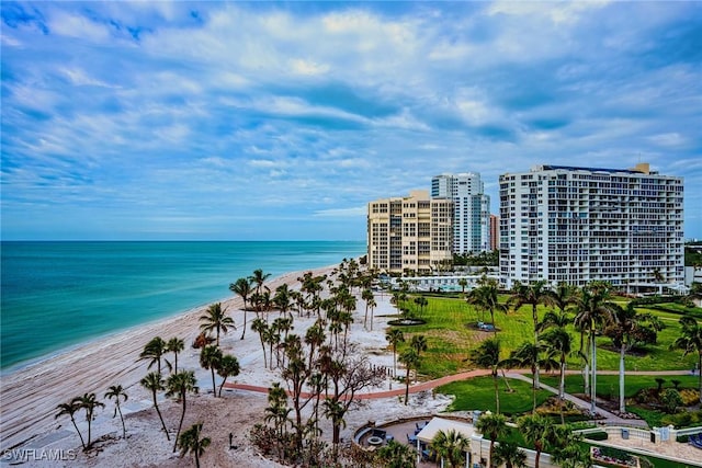 water view with a beach view