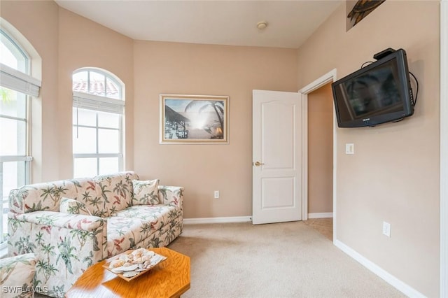 view of carpeted living room