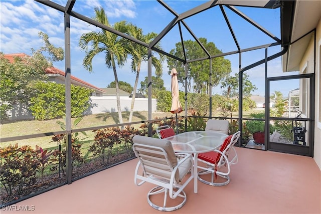 view of sunroom