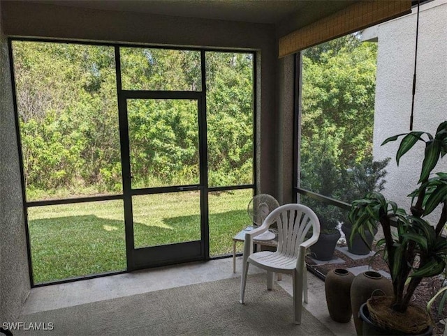 view of sunroom / solarium