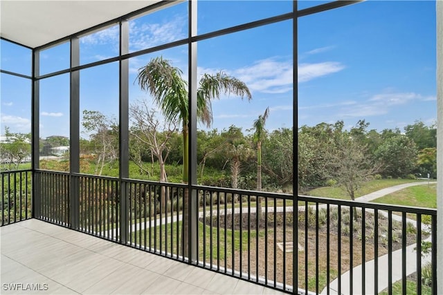 unfurnished sunroom with a healthy amount of sunlight