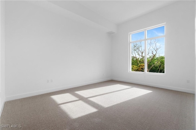 unfurnished room with a wealth of natural light and carpet flooring