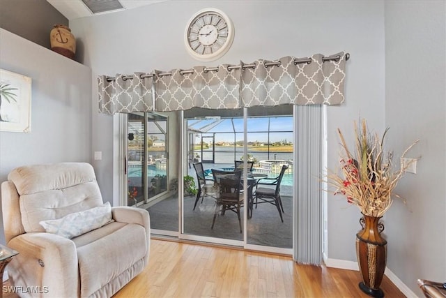 interior space featuring light hardwood / wood-style flooring