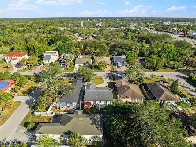 aerial view featuring a residential view