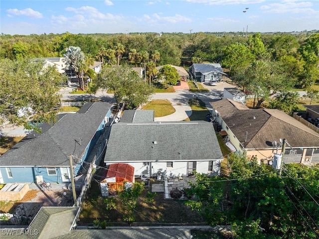 aerial view featuring a residential view