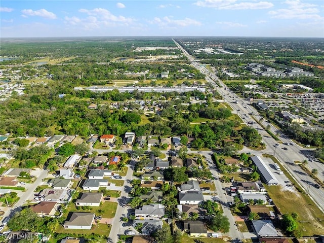 drone / aerial view with a residential view