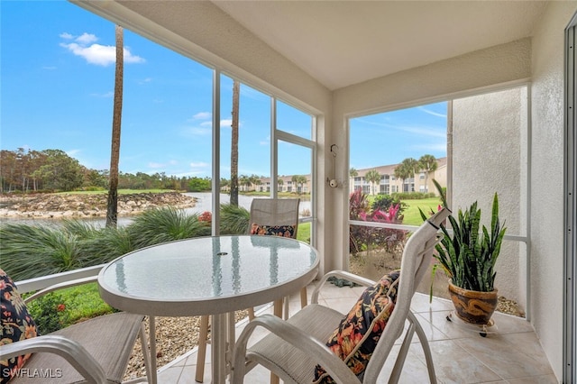 view of sunroom