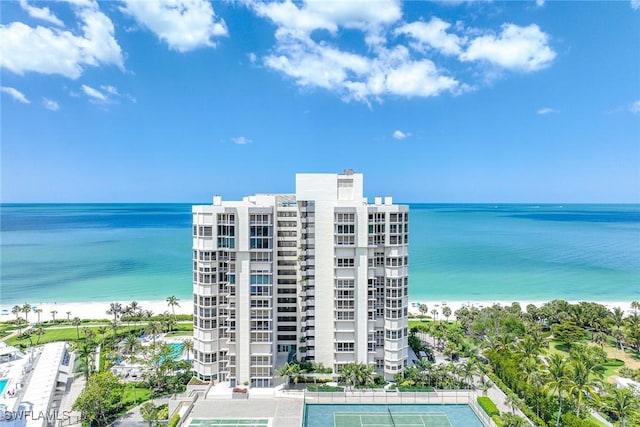 view of property with a water view