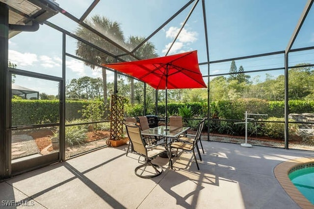 sunroom / solarium featuring a wealth of natural light