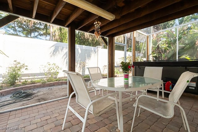 sunroom / solarium with a healthy amount of sunlight