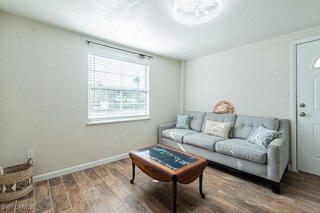 living room featuring hardwood / wood-style flooring