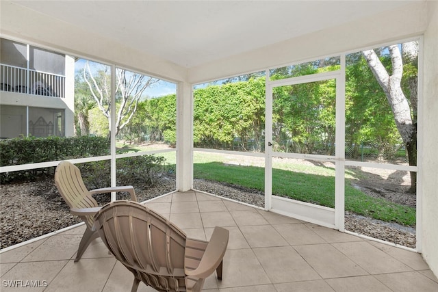 view of sunroom