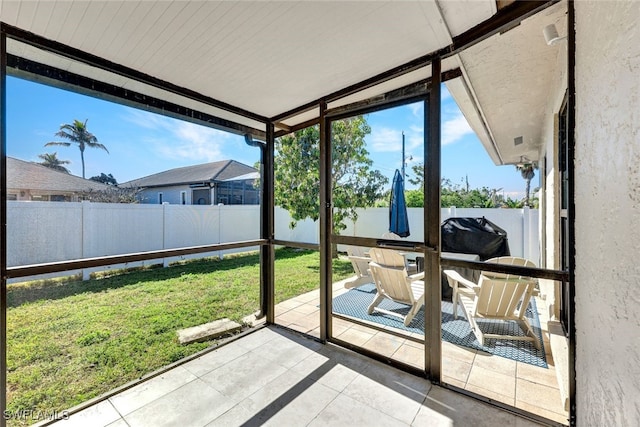 view of sunroom