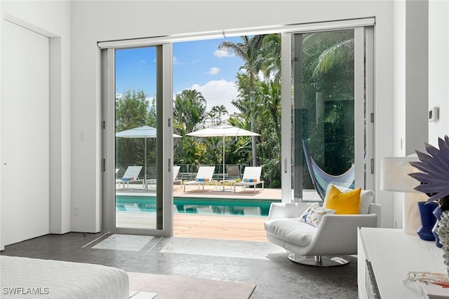 bedroom with access to exterior
