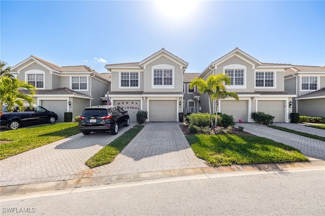 view of front facade with a garage