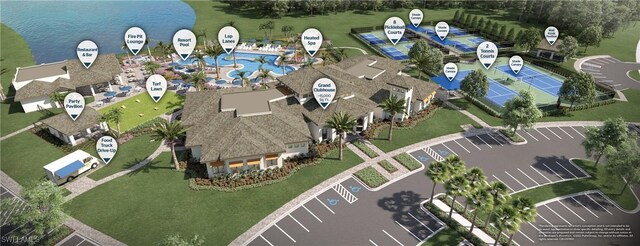 1845 Verada Ct, Naples, FL 34120 - drone / aerial view featuring a water view