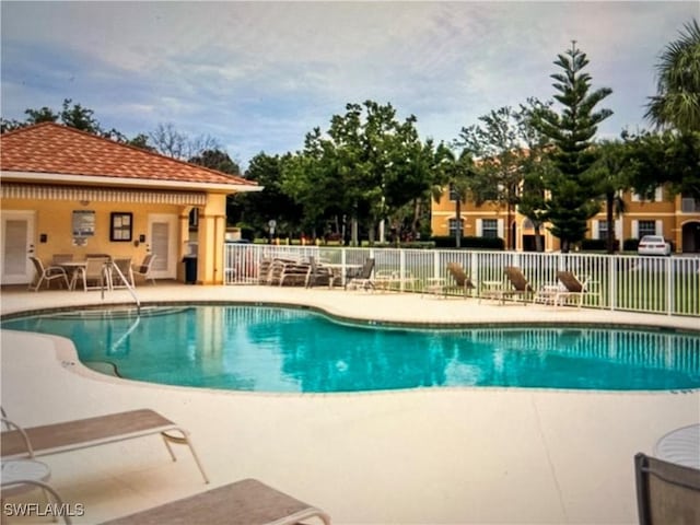 view of pool with a patio area