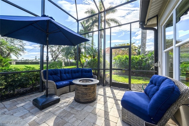 view of sunroom / solarium