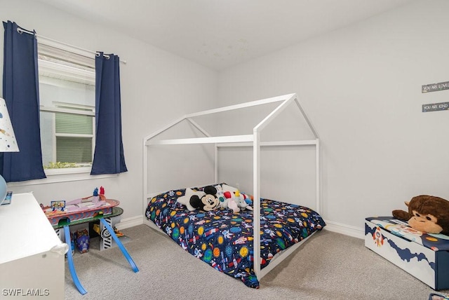 view of carpeted bedroom