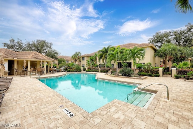 view of pool with a patio