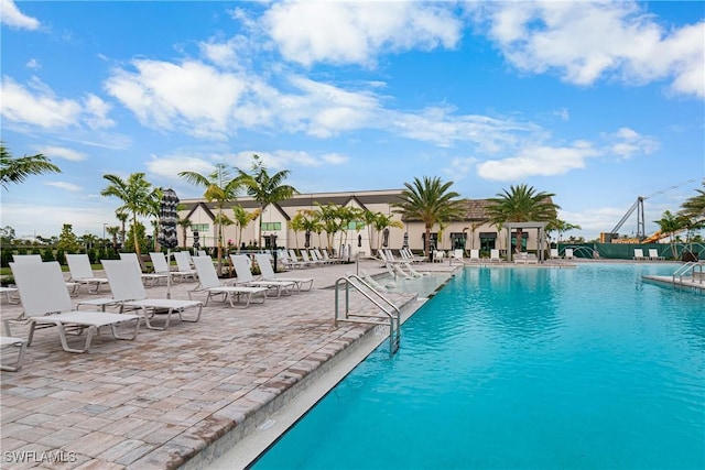 view of pool with a patio