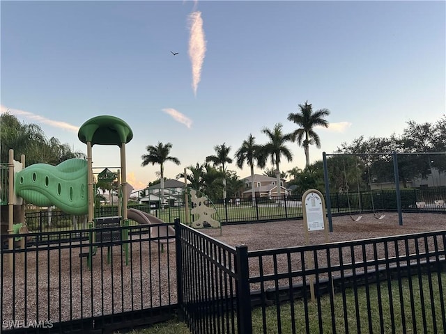 exterior space featuring a playground