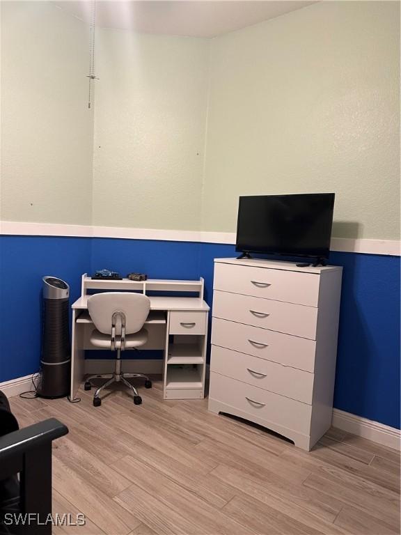 office featuring light hardwood / wood-style floors