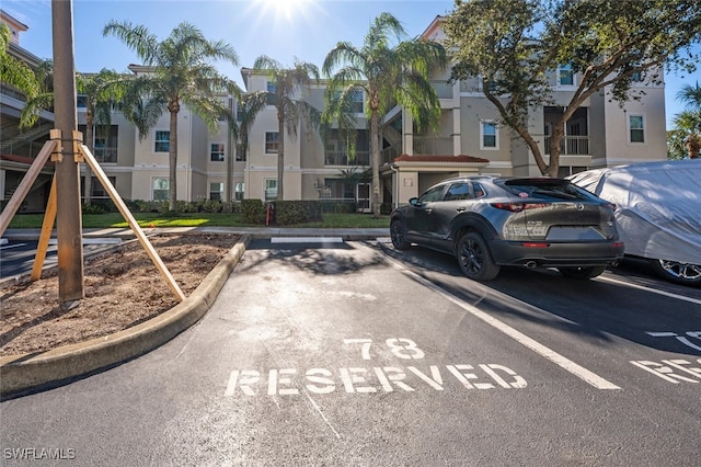 view of parking / parking lot