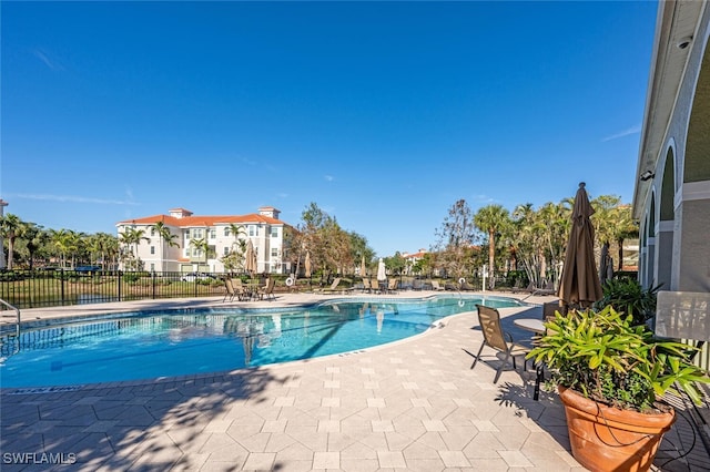 view of pool with a patio