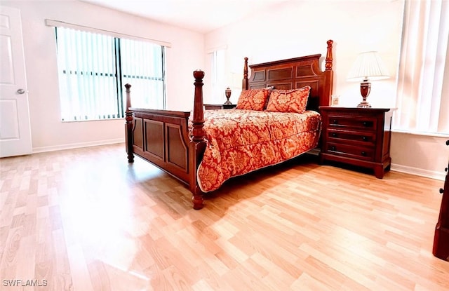 bedroom featuring light hardwood / wood-style floors