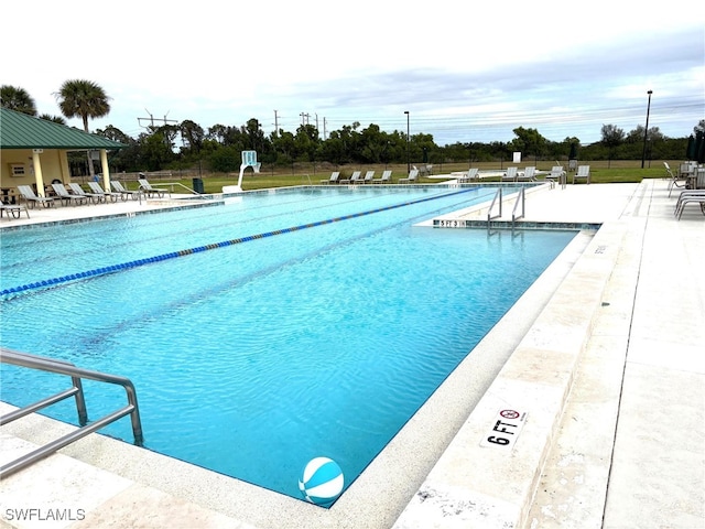 view of pool with a patio area