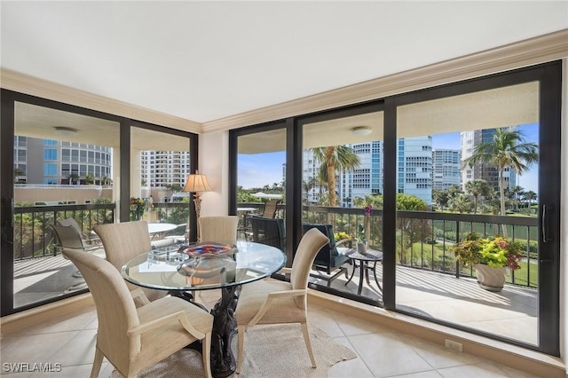 view of sunroom