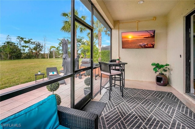 view of sunroom / solarium