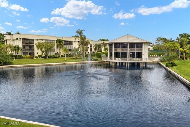 view of water feature